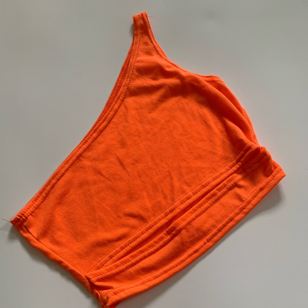 Neon Orange Cut Out Crop Top!